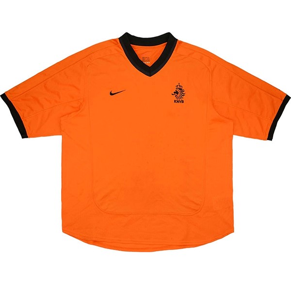 Camiseta Países Bajos Replica Primera Ropa Retro 2000 Naranja